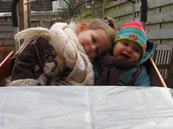 Gezellig in de bakfiets met Sas